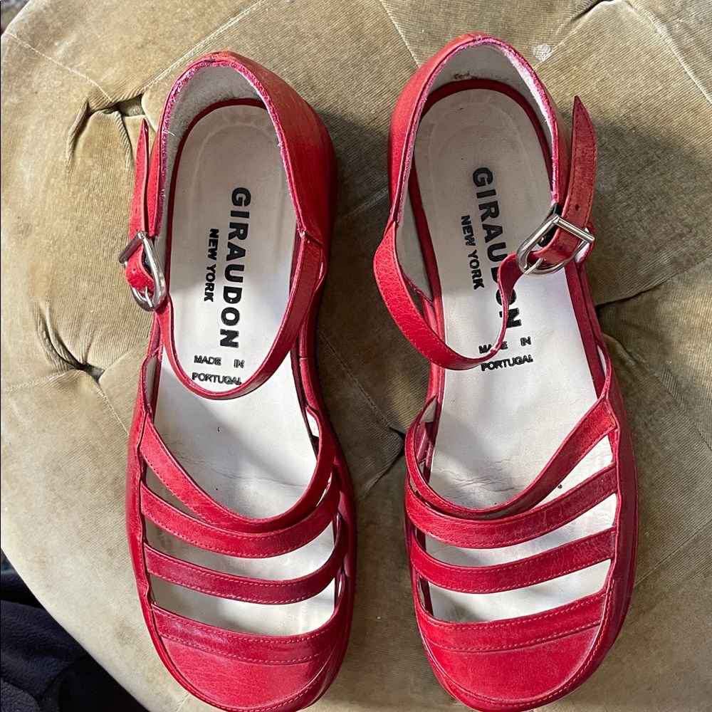 Giraudon red shoes, size 39